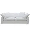 Macy's Fog 97" Fabric Sofa In White