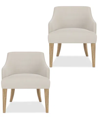 Macy's Frandlyn 2pc Host Chair Set In Neutral