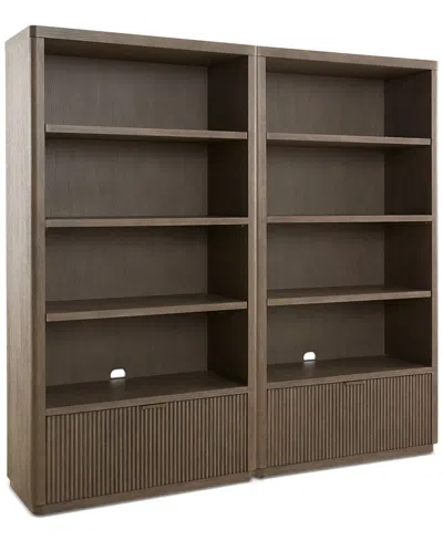 Macy's Frandlyn 2-piece Bookcase Set,  Exclusive In Brown