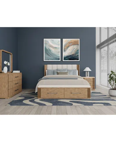 Macy's Frandlyn 3-pc. Queen Bedroom Set (storage Bed, Dresser & Stone Top Nightstand) In Brown