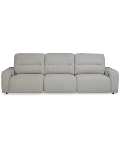 Macy's Frandlyn 3pc Fabric Power Sliding Sofa, Exclusively At
