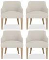 Macy's Frandlyn 4pc Host Chair Set In Neutral