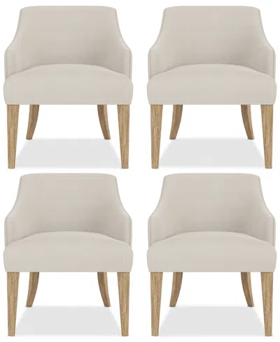 Macy's Frandlyn 4pc Host Chair Set In Neutral