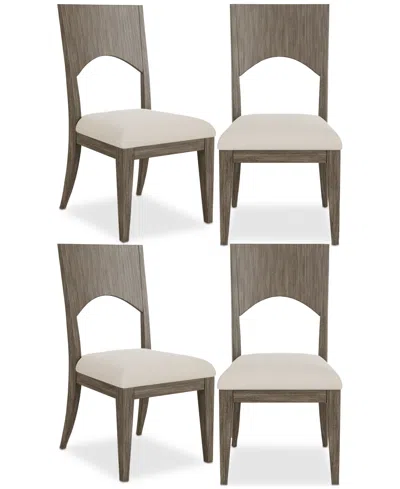 Macy's Frandlyn 4pc Side Chair Set In Brown