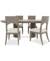 MACY'S FRANDLYN 5PC DINING SET (TABLE + 4 SIDE CHAIRS)