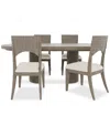Macy's Frandlyn 5pc Dining Set (table + 4 Side Chairs) In No Color