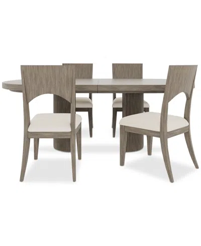 Macy's Frandlyn 5pc Dining Set (table + 4 Side Chairs) In No Color