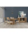 Macy's Frandlyn 5pc Dining Set (round Table + 4 Side Chairs) In Brown