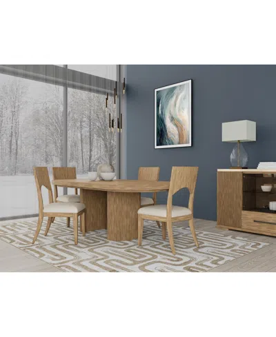 Macy's Frandlyn 5pc Dining Set (table + 4 Side Chairs) In Brown