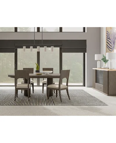 Macy's Frandlyn 5pc Dining Set (table + 4 Side Chairs) In Brown