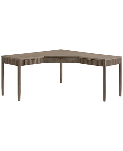 Macy's Frandlyn 64" Wood L-shaped Desk In Brown