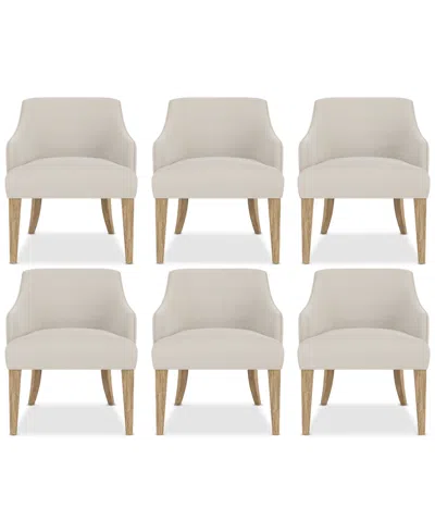 Macy's Frandlyn 6pc Host Chair Set In Brown