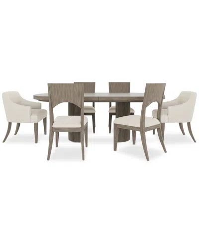 Macy's Frandlyn 7pc Dining Set (table + 4 Side Chairs + 2 Host Chairs) In No Color