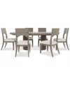 MACY'S FRANDLYN 7PC DINING SET (RECTANGULAR TABLE + 6 SIDE CHAIRS)