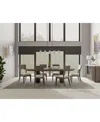 Macy's Frandlyn 7pc Dining Set (table + 6 Side Chairs) In Brown