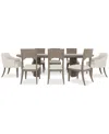 Macy's Frandlyn 9pc Dining Set (table + 6 Side Chairs + 2 Host Chairs) In No Color