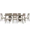 MACY'S FRANDLYN 9PC DINING SET (TABLE + 8 SIDE CHAIRS)