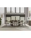 Macy's Frandlyn 9pc Dining Set (table + 8 Side Chairs) In Brown