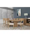 Macy's Frandlyn 9pc Dining Set (table + 8 Side Chairs) In Brown