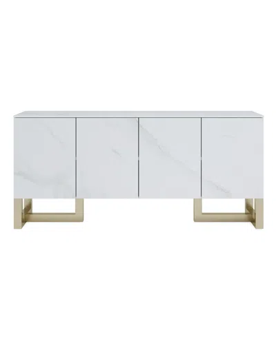 Macy's Furniture 30" Metal Emila Sideboard In White