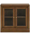 Macy's Furniture 31" Wooden Amren 2 Door Base Console Table In Brown