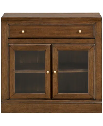 Macy's Furniture 31" Wooden Amren 2 Door Base With Drawer In Brown