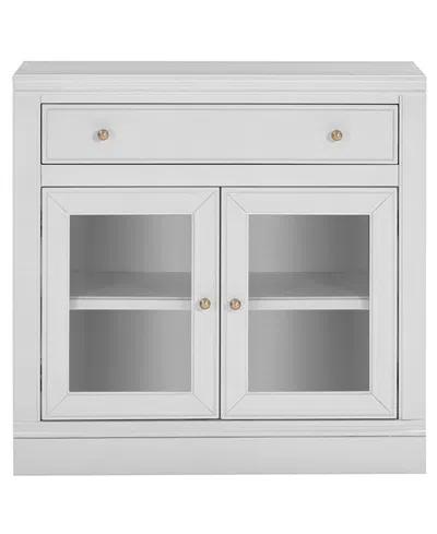 Macy's Furniture 31" Wooden Amren 2 Door Base With Drawer In White