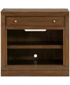 Macy's Furniture 31" Wooden Amren Open Base Console With Drawer In Brown