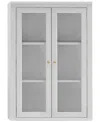 Macy's Furniture 47" Wooden Amren Door Hutch In White