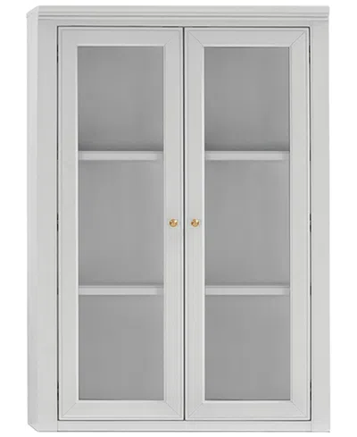 Macy's Furniture 47" Wooden Amren Door Hutch In White