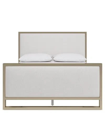 Macy's Furniture 52" Emila Upholstered King Bed In White