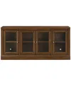 Macy's Furniture 65" Wooden Amren 4 Doors Console Table In Brown
