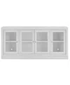 Macy's Furniture 65" Wooden Amren 4 Doors Console Table In Gray