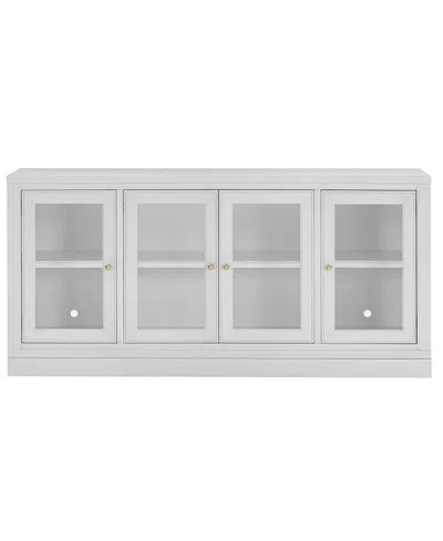 Macy's Furniture 65" Wooden Amren 4 Doors Console Table In Gray