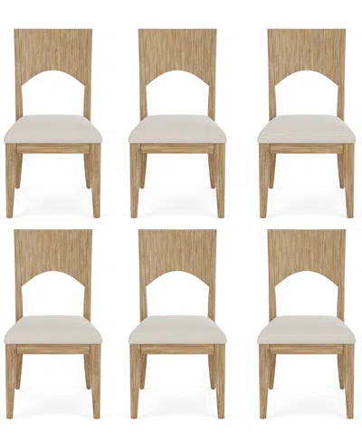 Macy's Furniture 6-pc. Rubberwood Frandlyn Side Chair Set In Brown