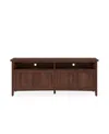 Macy's Furniture 74" Hedworth Wood Entertainment Console Drawer In Brown