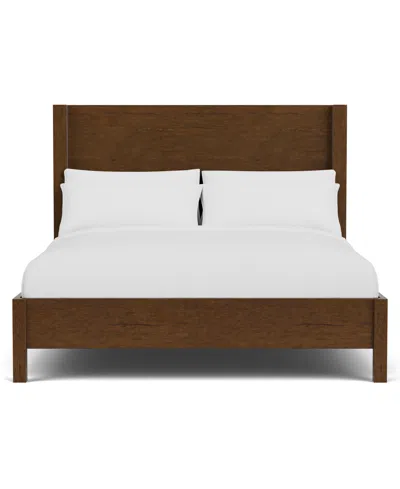 Macy's Furniture 80.25" Davie Cracked Oak King Panel Bed