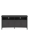 Macy's Furniture 84" Hedworth Wood Entertainment Console Drawer In Black