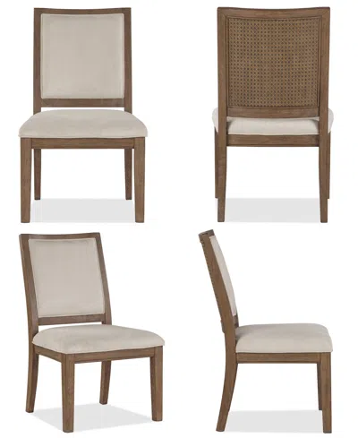 Macy's Furniture Alverton 4-pc. Wood Side Chair Set In Brown