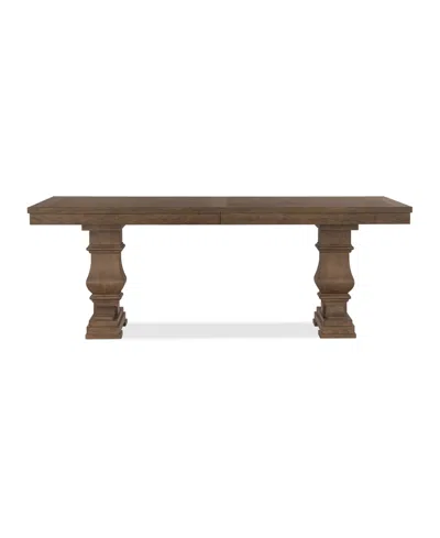 Macy's Furniture Alverton 82" Wood Rectangular Dining Table In Brown
