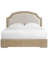 Macy's Furniture Basketweave Queen Upholstered Bed In Neutral