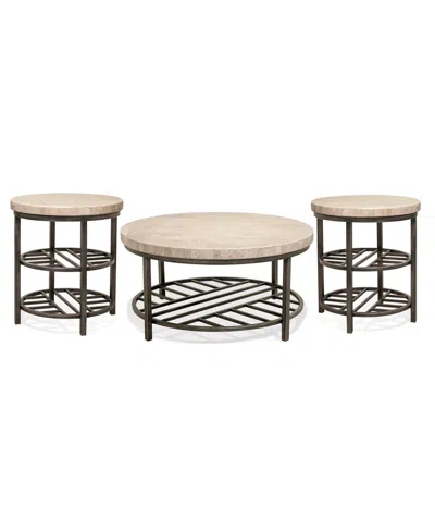 Macy's Furniture Capri 3-pc. Round Table Set In Multi