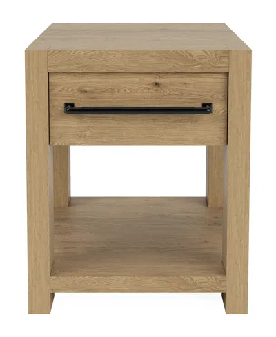 Macy's Furniture Davie 20" Wood End Table In Brown