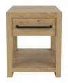 Macy's Furniture Davie 20" Wood End Table In Pale Oak
