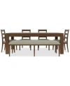 Macy's Furniture Davie Cracked Oak Dining Collection
