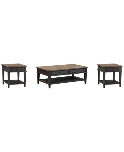 Macy's Furniture Dawnwood 3-pc. Wood Occasional Rectangle Table Set In White