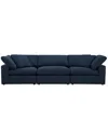 Macy's Furniture Fog 3-pc. Fabric Sofa Set In Blue
