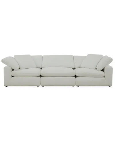 Macy's Furniture Fog 3-pc. Fabric Sofa Set In White