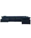 Macy's Furniture Fog 6-pc. Fabric Chaise Sectional Sofa Set In Blue