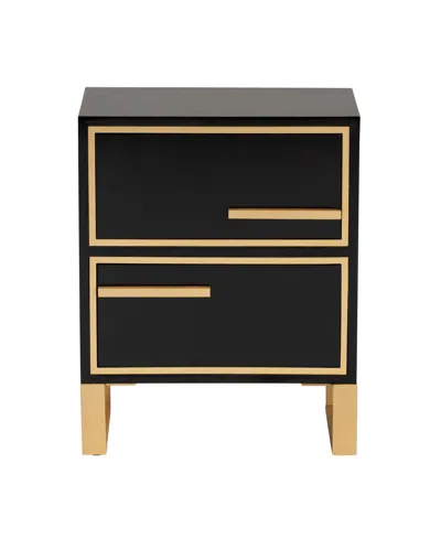 Macy's Furniture Giolla 11.8" Metal Contemporary End Table In Black